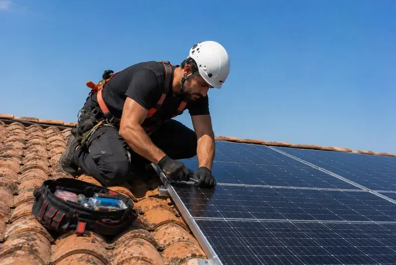 Maintenance et monitoring de panneaux solaires à Vigoulet-Auzil